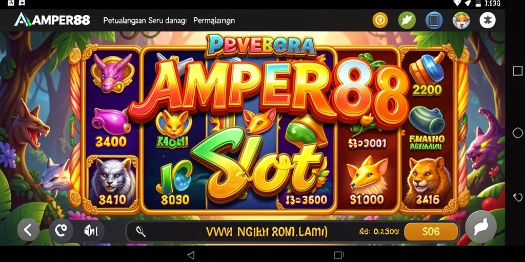 Tampilan layar utama AMPER88 dengan gameplay Slot yang seru.