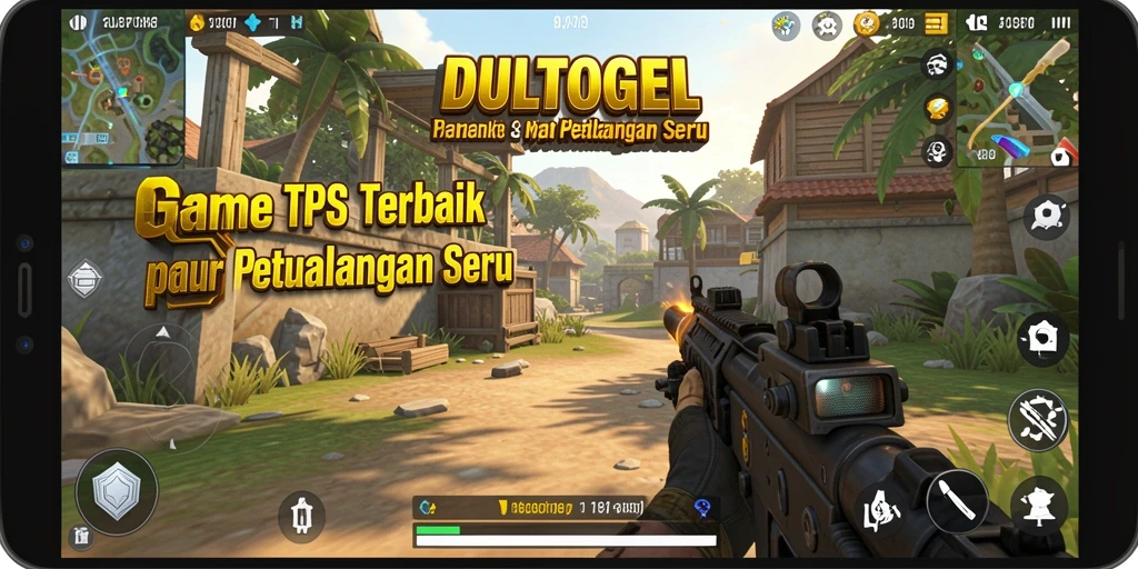 Screenshot utama DULTOGEL menampilkan aksi mendebarkan dalam gameplay TPS.