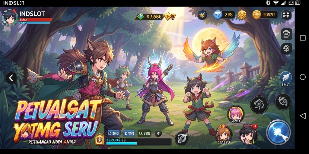 Tampilan gameplay <strong>INDSLOT</strong> dengan karakter Anime yang memikat.