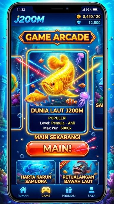 Tampilan utama aplikasi j200m yang intuitif.